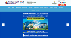 Desktop Screenshot of ananthapurihospitals.com